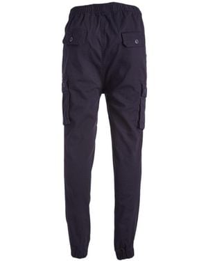 Galaxy By Harvic Cotton Stretch Twill Cargo sweatpants - Blue
