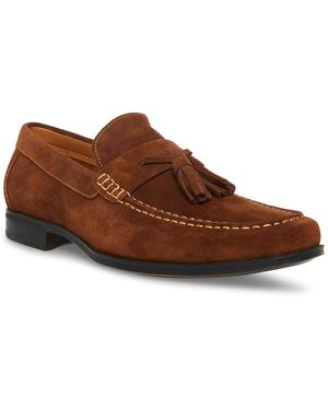 Steve Madden Galileo Tassel Suede Dress Loafer - Brown