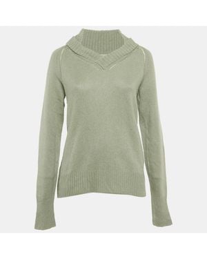 Pre-owned Burberry Prorsum Green Cashmere Knit Sweater