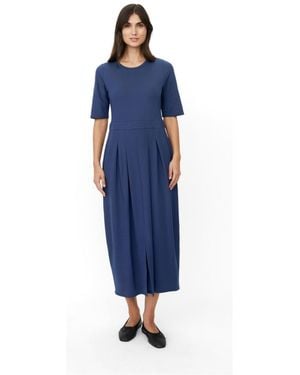 Masai Manaelisa Pleated Midi Dress - Blue