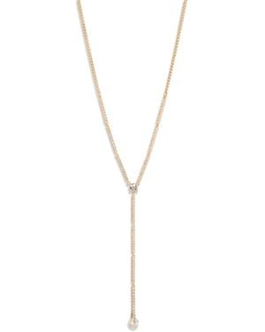 Givenchy Cubic Zirconia Crystal -tone Long Y Necklace - Metallic