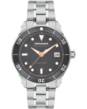 Movado Calendoplan S Swiss Automatic Stainless-steel Watch - Gray