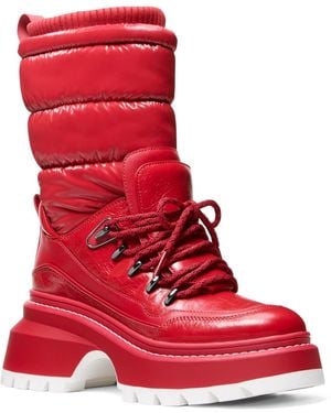 Michael Kors Michael Shiloh Round Toe Boots - Red