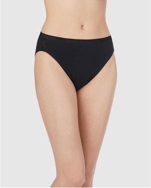 On Gossamer Cabana Cotton Hip Boyshort Underwear 024304 - Black