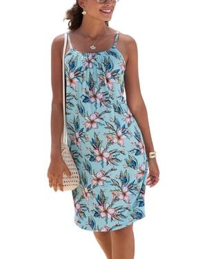 Lascana Sleeveless Floral Dress - Blue