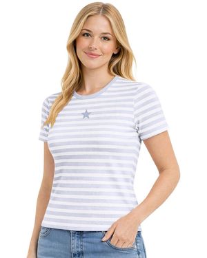 Starter Dallas Cowboys Pastels Striped T-shirt - White