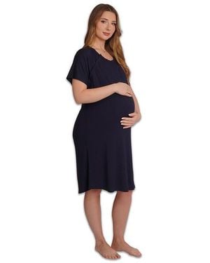Everly Grey Maternity /nursing Hospital Gown - Black