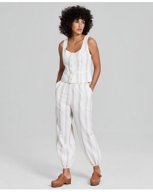 And Now This Petite Mid Rise Pants - White