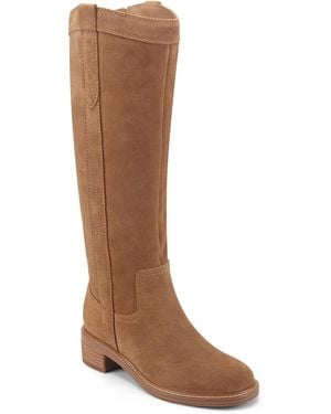 Earth Derran Riding Arch Support Knee High Boots - Brown