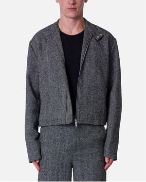 MNML Loiter Tweed Mod Jacket - Blue
