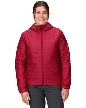 Marmot Quilt Long Sleeve Fixed Hoodie - Red