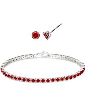 Macy's Simulated Round Laydown Bracelet - White