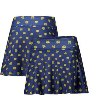 ZooZatZ Notre Dame Fighting Irish Allover Print Flowy Skort - Blue