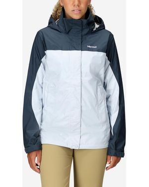 Marmot Precip Eco Hooded Collar Jackets - Blue