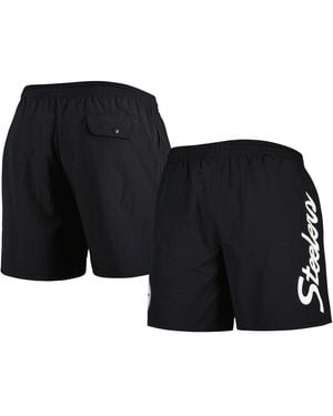 Mitchell & Ness Pittsburgh Steelers Team Essentials Nylon Shorts - Black