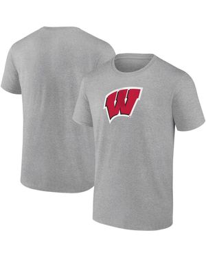 LOGO ATHLETIC Wisconsin Badgers Primary Logo T-shirt - Gray