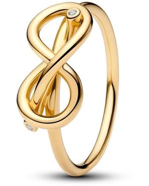 PANDORA Infinity Knot 14k Gold-plated Ring - Metallic