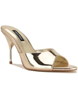 Nine West Vella Slip-on Dress Sandals - Metallic