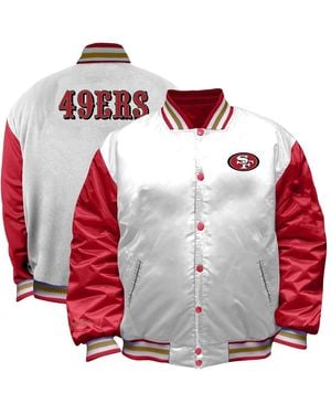 Mitchell & Ness San Francisco 49ers Plus Size Full-snap Satin Jacket - Red