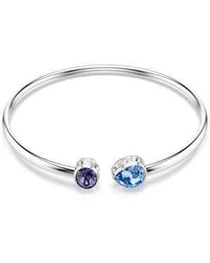 Swarovski Rhodium-plated Chroma Bangle Bracelet - White