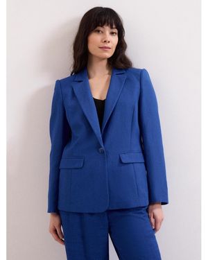 Phase Eight Floette Linen Blazer - Blue