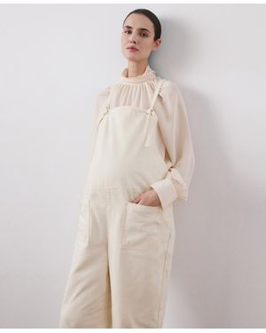 Mango Maternity Denim Dungarees - Natural