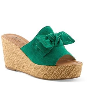 Spring Step Ellyn-woven Wedge - Green