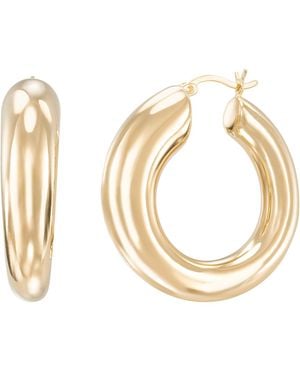 Macy's High Polished Donut Hoop Earrings - Metallic