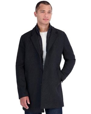 Michael Kors Regular-fit Wool-blend Twill Car Coat - Blue