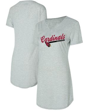 Concepts Sport Arizona Cardinals Petition Knit Nightshirt - Gray
