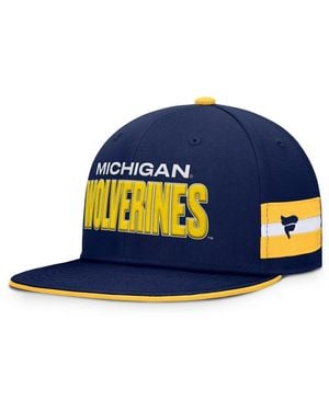 Fanatics Navy Michigan Wolverines Pick Off Fitted Hat - Blue
