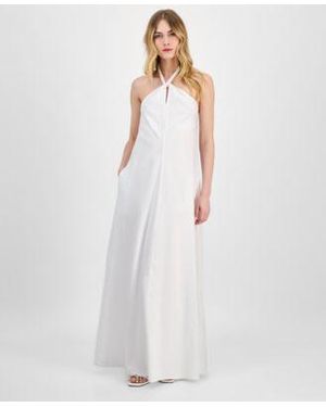 INC International Concepts Braided Neck Maxi Dress Xs P Xl Exclusively At Macys - White