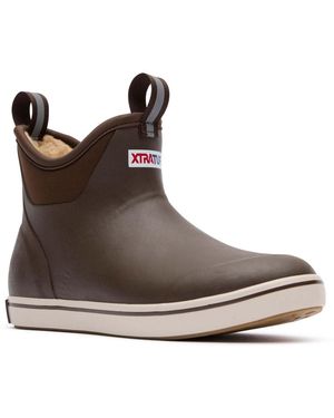 XtraTuf Fleece Lined Ankle Deck Boot - Brown