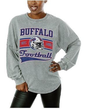 Gameday Couture Buffalo Bills Snow Wash Oversized Long Sleeve T-shirt - Gray