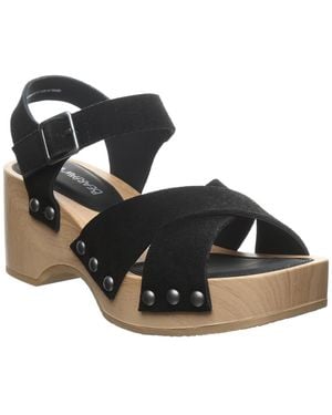 BEARPAW Colette Platform Wedge Sandals - Black