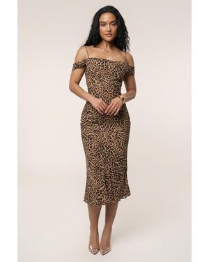 JLUXLABEL Print Hera Midi Dress - Natural
