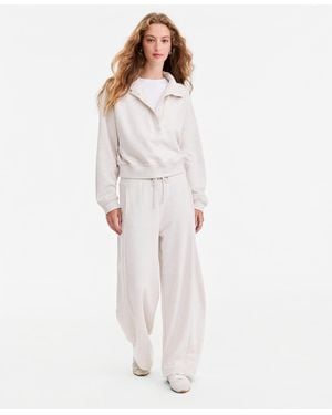 And Now This Petite French Terry Barrel-leg Pants - White