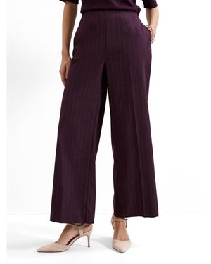 Phase Eight Colette Pinstripe Wide-leg Pants - Purple