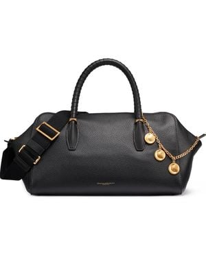 Donna Karan Chantilly Leather Satchel Bag - Black