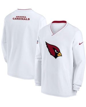Nike Arizona Cardinals 2023/24 Sideline Repel V-neck Long Sleeve Pullover Windshirt - White