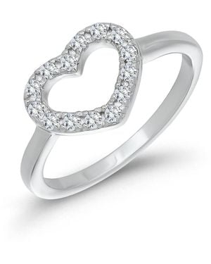 Macy's Cubic Zirconia -tone Heart Ring - White