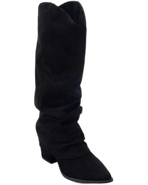 Prologue Shoes Elaris Block Heel Knee High Boot - Black