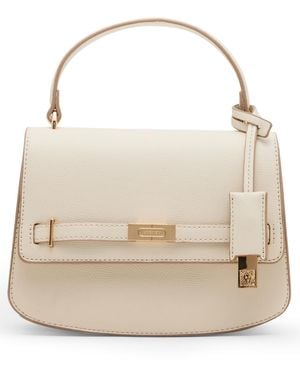 Anne Klein Covered Buckle Small Crossbody Bag - Natural