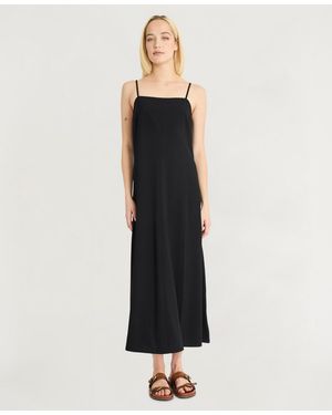 Luxely Sleeveless Square Neck Long Dress - White