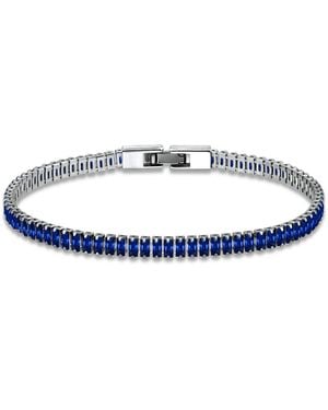Giani Bernini Cubic Zirconia Baguette Tennis Bracelet - Blue