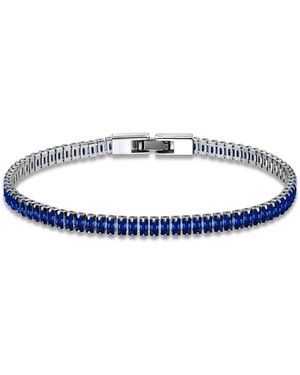 Giani Bernini Cubic Zirconia Baguette Tennis Bracelet - Blue