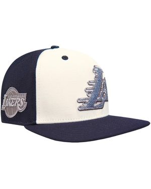 Pro Standard Los Angeles Lakers French Terry Snapback Hat - Blue