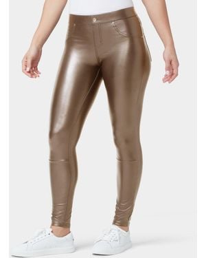 Hue Faux-leather leggings - Natural