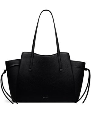 Radley Blake Gardens Large Leather Ziptop Tote Bag - Black