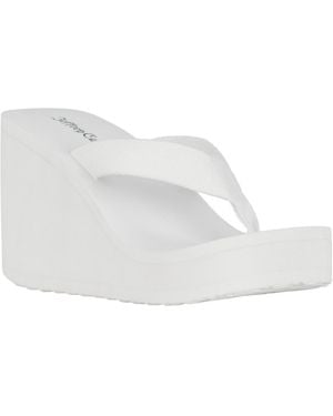 Jeffrey Campbell Astria Platform Wedge Sandals - White